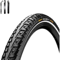 Maxxi4you 1 x pneu de vélo Continental RIDE Tour E-25 à tringle rigide noir/réfléchissant 28-622 (28 x 1 5/8 x 1 1/8) avec démonte-pneu