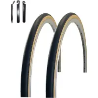 Maxxi4you 2 pneus de vélo VEE Rubber V078 28" noir/Gumwall 28-622 (28 x 1,10) avec démonte-pneu