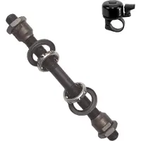 Maxxi4you Axe de roue avant Ø 9,5 mm Longueur : 130 mm, sonnette incluse