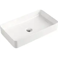 BEITZ & Walz AqvaCeramica : vasque à poser « SlimRim » sans rebord, 605 x 350 mm, blanc mat