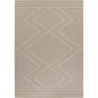 Teppium Tapis Couloir 80x250 cm Beige Bouclé Scandi Boho 3D Intérieur
