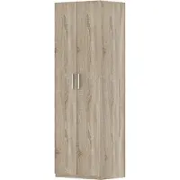 Meublorama Armoire 2 portes TOM – Chêne sonoma – Compacte et fonctionnelle