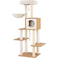 Northix Arbre à chat haut avec poteaux en sisal et grotte douillette, 148 cm