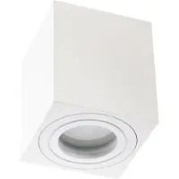 KOBI Lampe apparente AQUARIUS GU10 qudratique blanc IP44