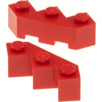 LEGO 2x brique de construction modifiée 3x3x1 rouge trois coins facettes château mur 246221 2462