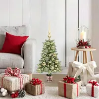 vidaXL Sapin de Noël simple avec 150 LED avec support Vert 65 cm PE - Sapins de Noël artificiels FR3175644 2parcel