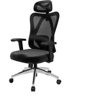 Pokar Chaise de bureau ergonomique avec dossier adaptatif, couleur:argent