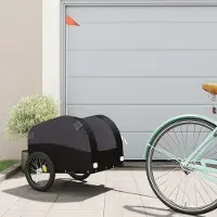 Prolenta Maison Exclusive - Remorque pour vélo, noire, capacité de 30 kg, en fer