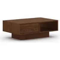Feldmann-Wohnen Table basse Collodi Table de salon 110x70x40cm Bois massif huilé Couleur au choix Chêne sauvage Tabac
