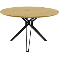 CasaDolce RANDYNA 2 Table de salle à manger ronde, Marron, 120x120x74 cm