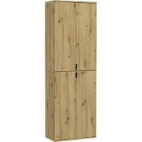 Meublorama Armoire 4 portes – Chêne clair – BODITE