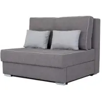 CasaDolce , canapé deux places KOTO, gris, textile, 130x96x116 cm