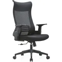 CasaDolce Casa Dolce chaise de bureau LEOS, noir, 69x67x114-124 cm, pivotante & réglable en hauteur, mécanisme Butterfly, charge maximale 100 kg