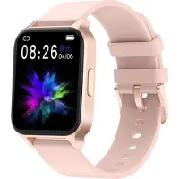 Ele eleoption Montre intelligente avec montre d'activité 1,7", moniteur précis de détection de la température corporelle, fréquence cardiaque, oxygène du sang, sommeil, 10 jours d'autonomie, noir