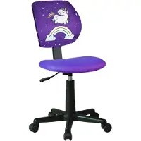 CasaDolce Casa Dolce Chaise de bureau pour enfants ZAMBINA, Lila, 38x45x77-89 cm, pivotante & réglable en hauteur, tissu