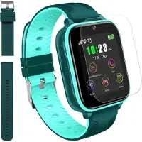 Ele eleoption (Vert) T12 4G Smart Watch pour enfants, montre pour enfants à écran tactile avec tracker GPS et appels, appel vidéo vocal, caméra SOS, lecteur de musique