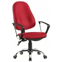 CasaDolce Casa Dolce chaise de bureau BOBI, 60x60x100-110 cm, tissu, réglable en hauteur, rouge,