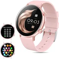 Ele eleoption (Rose) Smartwatch Bluetooth pour adultes, tracker fitness avec moniteur de sommeil/RH, smartwatch IPS-HD plein écran, smartwatch étanche IP67