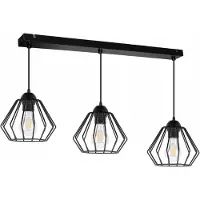 Light11 HOME Suspension diamant Loft E27 Edison – Lampe suspendue rétro Plafonnier LED Design