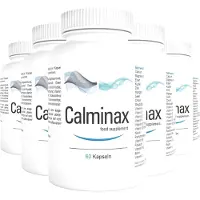 IncHealth Inter GmbH Calminax Forte - 300 gélules (5x60) hautement dosées - Recette originale suisse - Végétalienne et végétale, avec vitamines et minéraux - Lot de 5