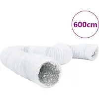 Syfax Conduit de ventilation aluminium et PVC 6 m Ø10 cm
