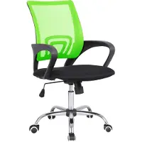 CasaDolce Casa Dolce chaise de bureau KORIAN, vert, 46x52x97 cm, pivotante et réglable en hauteur, tissu & filet