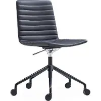 CasaDolce set de 2 chaises de bureau NIMBUS, noir, 72x67x84/91 cm, pivotantes et réglables en hauteur, rembourrées en polyuréthane