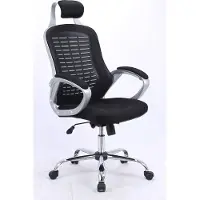 CasaDolce Casa Dolce chaise de bureau ALLE, filet, 66x65x117-127 cm, réglable en hauteur, noir