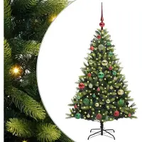 Syfax Arbre de Noël artificiel à charnières 150 LED Vert 120 cm