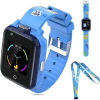 Ele eleoption (Bleu)Montre intelligente pour enfants Filles Garçons Smart Game Watch pour enfants SmartWatch avec 18 jeux éducatifs