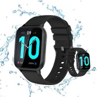 Ele eleoption NoirSmartwatch Fitness Tracker Étanche Smart watch Femmes Hommes 1.96" grand écran couleur HD tactile Montre de fitness avec fréquence cardiaque Tension artérielle Sc
