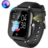 Ele eleoption (Noir) T29 4G montre intelligente pour enfants avec écran tactile Full-HD appel vidéo, WiFi-GPS traqueur de site montre téléphone pour enfants