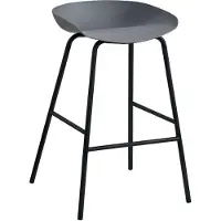 Meublorama Chaise de comptoir design gris. Collection SIRA
