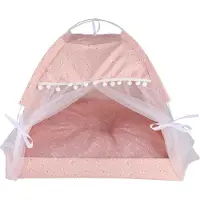 Ele eleoption Tente pour chats Tente pour chiens Lit pour animaux domestiques pour petits chiens et chats Rose