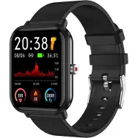 Ele eleoption Montre intelligente pour hommes femmes, avec fréquence thermique Sommeil-tensiomètre, tracker fitness étanche IP68, avec 24 modes de sport, noir
