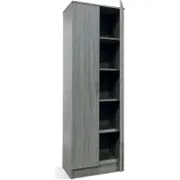 Meublorama Armoire 2 portes STAN – Chêne gris – H180 cm