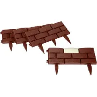 STREND PRO Bordure Garden GB004, 45x29 cm, plastique, solaire, LED, pack de 4 pieces, longueur env. 1,80 m