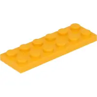 LEGO 2x6 planche 3795 - 100 pièces Orange clair lumineux