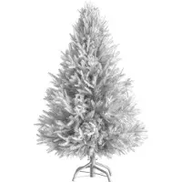 B2X Sapin de Noël artificiel blanc, 1,80 m, 533 branches, support inclus