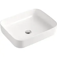 BEITZ & Walz AQVA CERAMICA Lavabo à poser « SlimRim » sans rebord 500 x 385 mm blanc