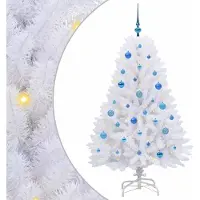 Syfax Sapin de Noël Artificiel à Branches Articulées Blanc 150 cm