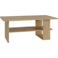 Syfax Table Basse Rectangulaire Chêne Mauvella, 2 Plateaux, 110 x 60 x 45 cm