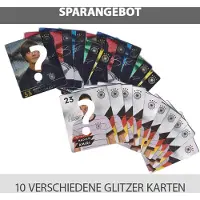 REWE EM 2020 + Coupe du Monde 2018 Cartes à collectionner - 10 cartes GLITZER différentes chacune
