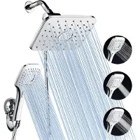 Alle Hersteller 5-in-1 Rainfall Handheld Tête de douche Combo 3 niveaux réglable Dual Square Schlauch
