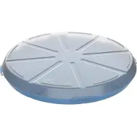 Elasto Boîte à pizza 'ToGo' - boîte de rangement sans BPA pour pizza Boîte en plastique réutilisable en matériau recyclable - bleu confortable/transparent