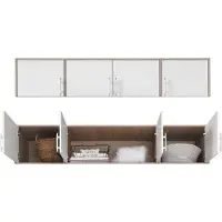 Dakar Rehausse pour armoire Smart 200 x 56 x 40 cm, chêne Sonoma blanc, 4 portes