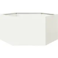 Prolenta Maison Exclusive - Bac à plantes blanc hexagonal 104 x 90 x 45 cm en acier