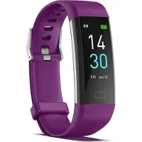 Ele eleoption S5 Sport Smart Watch pour hommes femmes Cardiofréquencemètre Fitness Tracker avec longue durée de vie de la batterie Etanche pour Android iPhone, Violet