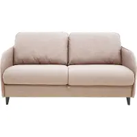 Best Mobilier Cosmos - canapé lit 3 places convertible express couchage quotidien 140 cm matelas 11 cm en tissu , Beige
