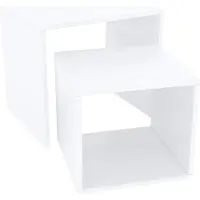 CasaDolce Casa Dolce Table basse BERNIAN, lot de 2, blanc, 48x30x45 cm, Table de salon